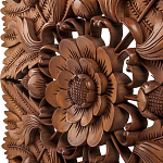 Панно из дерева квадратное Flower Panel With Trees варинант исполнения - 2 | Loft Concept в Костроме