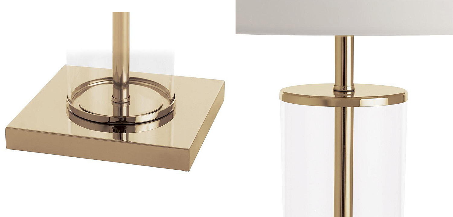 Настольная лампа Ticiana Glass Tube Table lamp gold Настольная лампа Ticiana Glass Tube Table lamp gold - Loft-Concept в Костроме