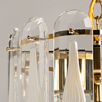 Люстра многоярусная с овальными прозрачными подвесками 28 см Harmonica варинант исполнения - 7 | Loft Concept в Костроме