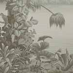 Обои ручная роспись Le Brésil Crystal Grey варинант исполнения - 2 | Loft Concept в Костроме