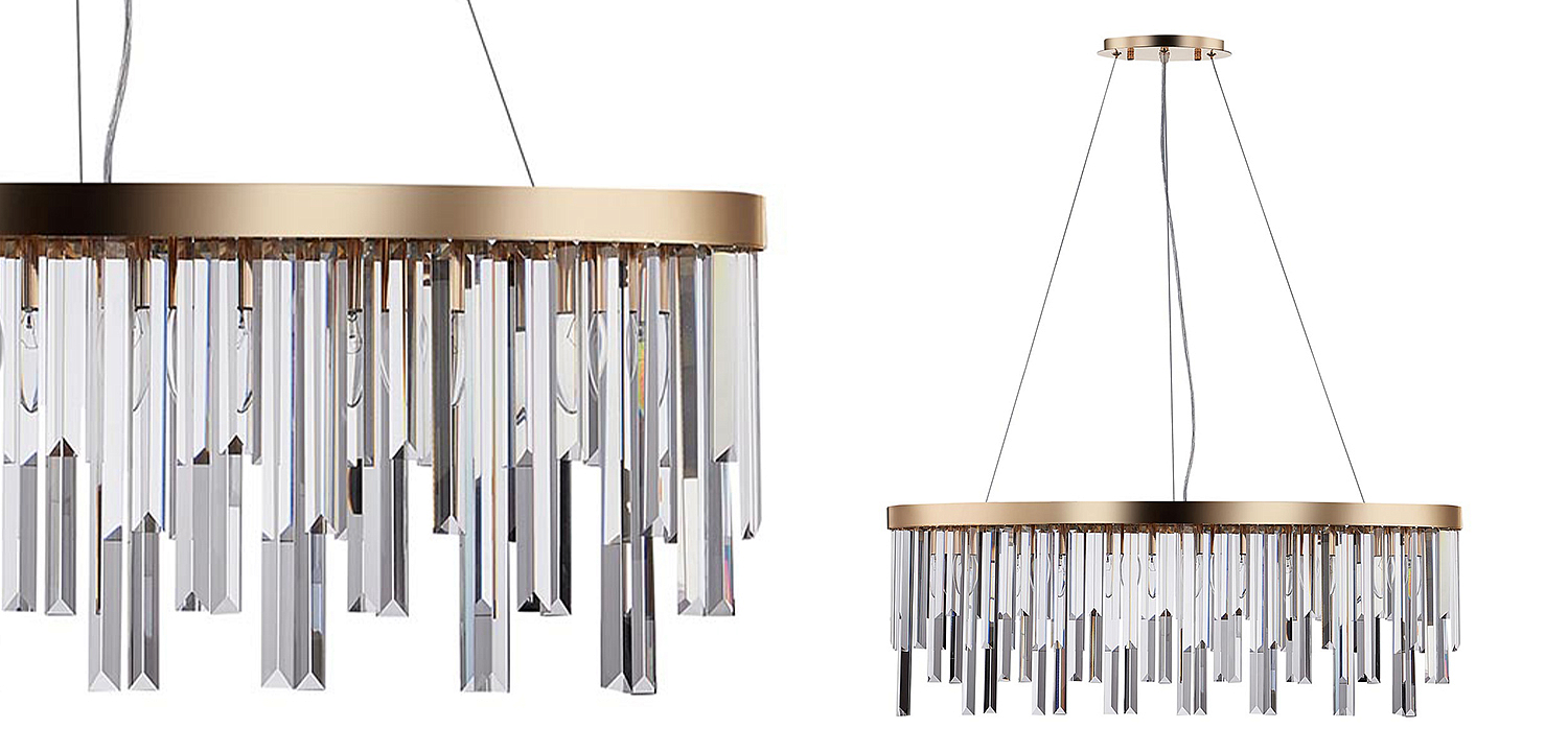 Люстра Bennett Oval Chandelier gold 90 Люстра Bennett Oval Chandelier gold 90 - Loft-Concept в Костроме