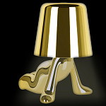 Настольная лампа фигурная цвета золото с гладким абажуром Высота 17 см Sophia варинант исполнения - 1 | Loft Concept в Костроме