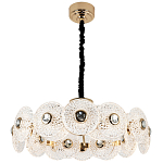 Люстра с декором из круглых рельефных пластин из хрусталя Decorative Glass Discs Chandelier 82 варинант исполнения - 2 | Loft Concept в Костроме