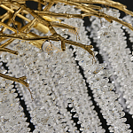 Люстра многоярусная с каркасом из металла и прозрачными подвесками FAIRYTREE Light варинант исполнения - 1 | Loft Concept в Костроме