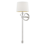 Бра с белым абажуром в форме конуса и прозрачным декоративным кольцом Quoizel варинант исполнения - 5 | Loft Concept в Костроме