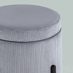 Серо-голубой пуф на черных ножках SANJAY варинант исполнения - 4 | Loft Concept в Костроме