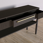 Дизайнерская Консоль с полкой и ящиком Primo Темный орех варинант исполнения - 7 | Loft Concept в Костроме