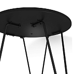 Стол журнальный с круглой столешницей из стекла Gold and Black Marble варинант исполнения - 5 | Loft Concept в Костроме