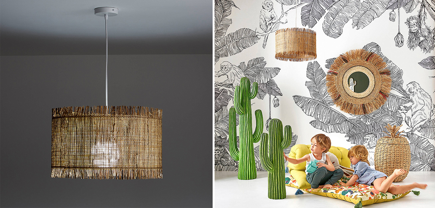 Подвесной светильник Wicker Raffia Hanging lamp Подвесной светильник Wicker Raffia Hanging lamp - Loft-Concept в Костроме