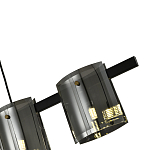 Подвесной светильник светодиодный с 5-ю цилиндрическими плафонами светло-серого цвета из стекла и стали Andrea Сhandelier Grey варинант исполнения - 3 | Loft Concept в Костроме