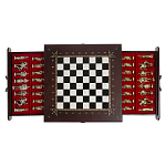 Шахматы в ларце из натуральных камней Долерит Малахит Мрамор Decorative Thematic Chess Русь варинант исполнения - 7 | Loft Concept в Костроме