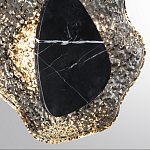 Бра с волнообразным стеклянным плафоном и вставкой из мрамора Liquid Stone варинант исполнения - 16 | Loft Concept в Костроме