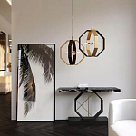 Консоль чёрная с геометрическим основанием Josette варинант исполнения - 2 | Loft Concept в Костроме