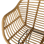 Стул барный с ротанговым плетением Half Bar Chair with Wicker с подлокотниками варинант исполнения - 8 | Loft Concept в Костроме