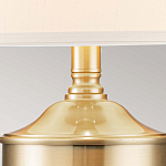 Настольная лампа со тканевым абажуром и прозрачным ребристым стеклянным основанием Quoizel варинант исполнения - 2 | Loft Concept в Костроме