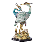 Статуэтка в виде двух птиц из фарфора с бронзовыми элементами Bird of the Garden of Eden варинант исполнения - 1 | Loft Concept в Костроме