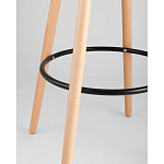 Пластиковый барный стул на ножках из массива бука Eames White варинант исполнения - 4 | Loft Concept в Костроме