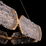 Люстра прямоугольная с текстурным природным рисунком IceFlame варинант исполнения - 3 | Loft Concept в Костроме