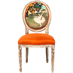 Стул из натурального бука оранжевое с цветным принтом Impressionism in Color варинант исполнения - 1 | Loft Concept в Костроме