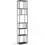 Высокий стеллаж из металла Menzie High Metal Rack Black варинант исполнения - 1 | Loft Concept в Костроме