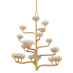 Люстра золотая в виде растения Golden Flower Glade варинант исполнения - 4 | Loft Concept в Костроме