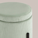 Светло-зеленый пуф на черных ножках SANJAY варинант исполнения - 4 | Loft Concept в Костроме