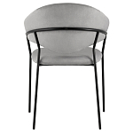 Серый стул с обивкой из искусственной замши Alexis варинант исполнения - 4 | Loft Concept в Костроме