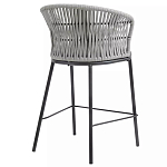 Стул барный с декоративным плетением на спинке и подлокотниках Chair Weave варинант исполнения - 3 | Loft Concept в Костроме