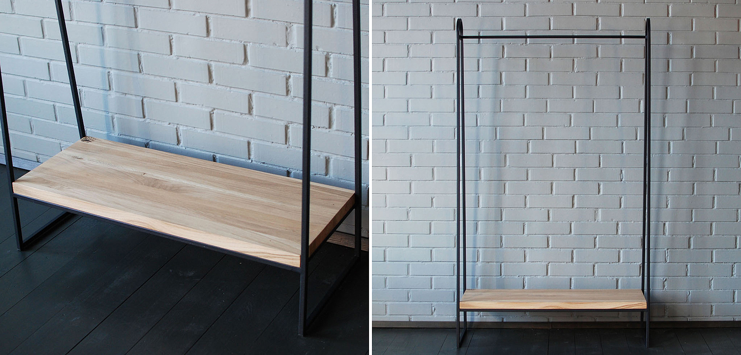 Рейл Amba Industrial Metal Rust Clothes Rail Рейл Amba Industrial Metal Rust Clothes Rail - Loft-Concept в Костроме
