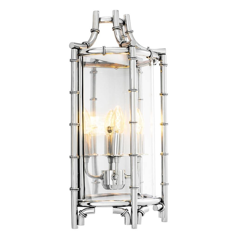 Бра Wall Lamp Vasco Нержавеющая сталь Прозрачный (Transparent) Бра Wall Lamp Vasco Нержавеющая сталь Прозрачный (Transparent) в Костроме | Loft Concept