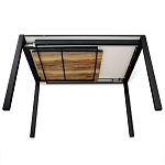 Стол обеденный раздвижной с прямоугольной столешницей на четырех черных ножках Blair варинант исполнения - 5 | Loft Concept в Костроме