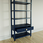 Стеллаж Elsa Dreams Blue со стеклянными полками и ящиком варинант исполнения - 3 | Loft Concept в Костроме