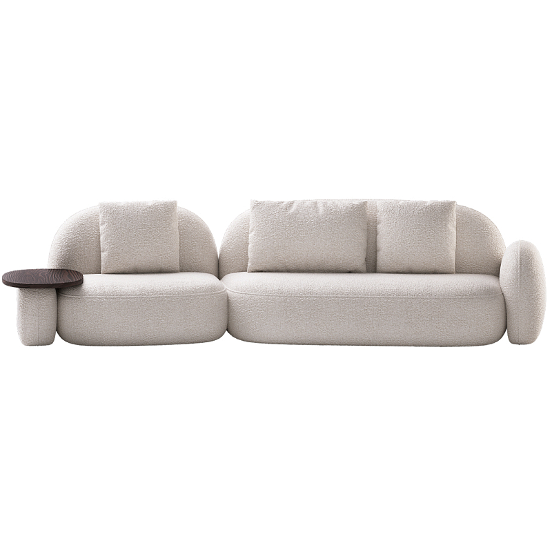 Модульный Диван Orus с овальным столиком  Молочный Орех в Костроме | Loft Concept 