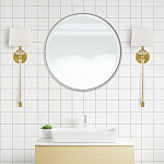 Бра с белым абажуром в форме конуса и прозрачным декоративным кольцом Quoizel варинант исполнения - 13 | Loft Concept в Костроме