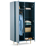 Шкаф двухдверный Scale Ornament Blue Wardrobe варинант исполнения - 5 | Loft Concept в Костроме
