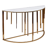 Консоль приставная полукруглая на основании золотого цвета Interior Accent варинант исполнения - 1 | Loft Concept в Костроме