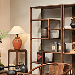 Стеллаж деревянный с полками для хранения Moon Walnut Furniture варинант исполнения - 2 | Loft Concept в Костроме