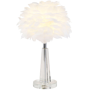 Настольная лампа с перьями Plumage White Table Lamp