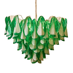Люстра из стеклянных зеленых лепестков Petalled Illuminator варинант исполнения - 1 | Loft Concept в Костроме