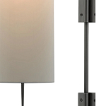 Бра чёрное с тканевым абажуром в форме цилиндра Rough Beauty варинант исполнения - 1 | Loft Concept в Костроме