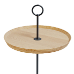 Pin журнальный столик с кольцом из натурального дуба и бетона варинант исполнения - 1 | Loft Concept в Костроме