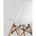 Пластиковый стул на ножках из массива бука Eames Small White варинант исполнения - 3 | Loft Concept в Костроме