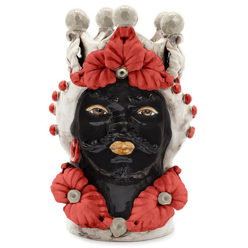 Ваза Vase Moro Man Eve Red Черный Бежевый Красный Ваза Vase Moro Man Eve Red Черный Бежевый Красный в Костроме | Loft Concept