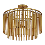 Потолочный светильник двухъярусный золотого цвета Metal Tentacles варинант исполнения - 2 | Loft Concept в Костроме