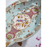 Блюдо овальное из голубого фарфора с ручками в виде бабочек и цветочным рисунком Blue Garden варинант исполнения - 8 | Loft Concept в Костроме