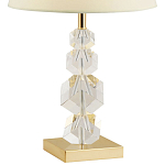 Настольная лампа с абажуром и основанием из хрусталя Neri Crystal Cubes Gold Table Lamp варинант исполнения - 2 | Loft Concept в Костроме
