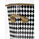 Фарфоровое кашпо Black and white square варинант исполнения - 5 | Loft Concept в Костроме