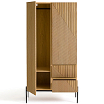 Шкаф с геометрическим рисунком на дверцах Anders Light Wood варинант исполнения - 3 | Loft Concept в Костроме