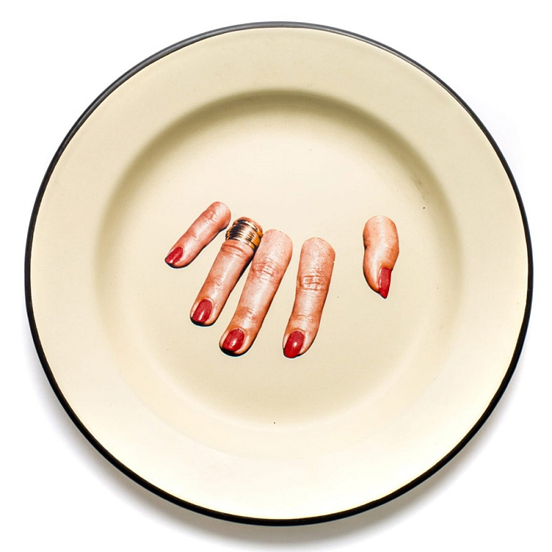 Тарелка Seletti Fingers Бежевый Мульти Тарелка Seletti Fingers Бежевый Мульти в Костроме | Loft Concept