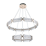 Люстра с 2-мя кольцами с текстурным природным рисунком IceFlame варинант исполнения - 9 | Loft Concept в Костроме